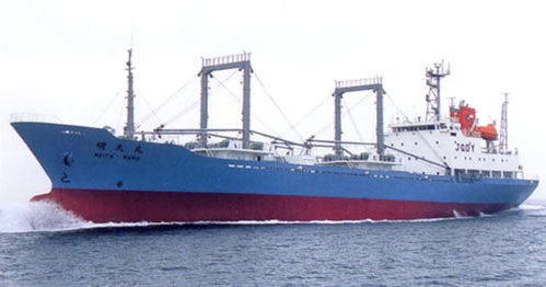 冷凍マグロ運搬業の東栄リーファーライン | 集荷・運搬船